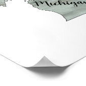 Michigan Staat Illustration Poster (Ecke)