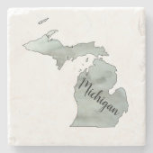 Michigan Staat Illustration Steinuntersetzer (Vorderseite)