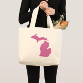 Michigan Staat Kontur Jumbo Stoffbeutel (Vorderseite (Produkt))
