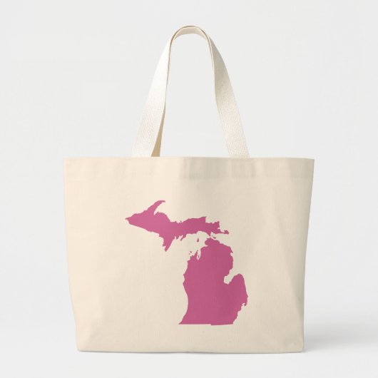 Michigan Staat Kontur Jumbo Stoffbeutel (Vorne)