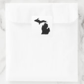 Michigan Staat Kontur Quadratischer Aufkleber (Tasche)