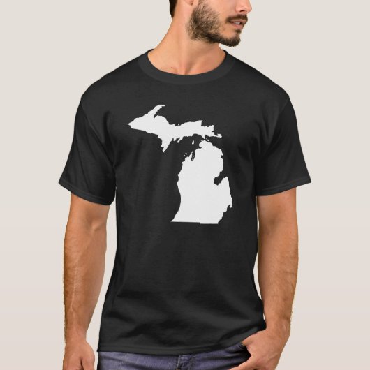 Michigan Staat Kontur T-Shirt (Vorderseite)