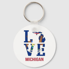Michigan Staat Liebe Schlüsselanhänger