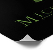 Michigan Staat Map Image Poster (Ecke)