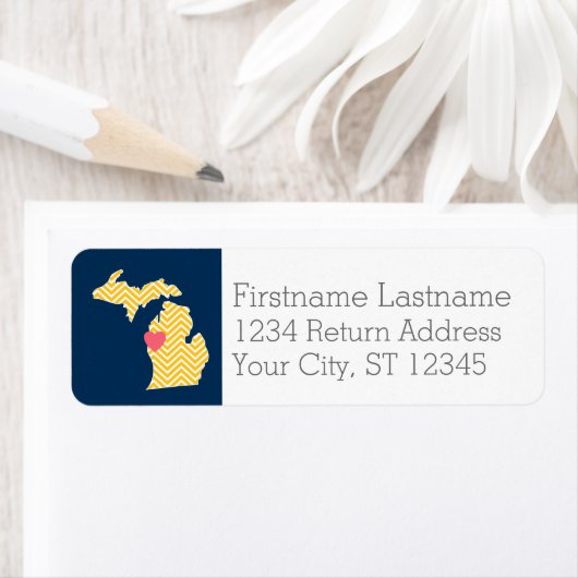 Michigan Staat Map mit benutzerdefinierten Lieben  (Insitu)