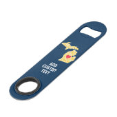 Michigan Staat Map mit benutzerdefinierten Lieben  Speed Flaschenöffner (Vorderseite Schrägansicht)