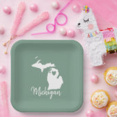 Michigan Staat Map Pappteller (Party)