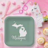 Michigan Staat Map Pappteller (Party)