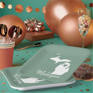 Michigan Staat Map Pappteller