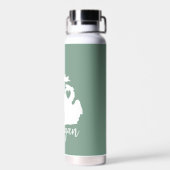 Michigan Staat Map Trinkflasche (Rückseite)