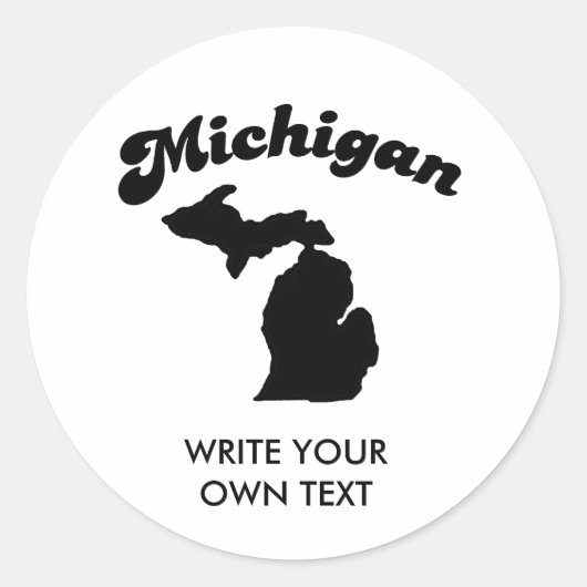 MICHIGAN STAAT MOTTO T - SHIRT RUNDER AUFKLEBER (Vorderseite)