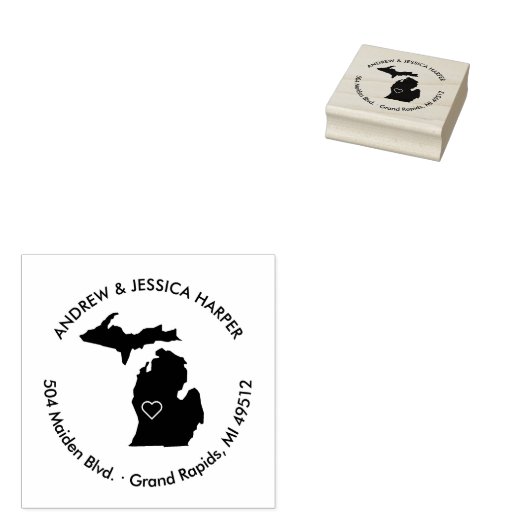 Michigan Staat Moving Announcement Address Briefma Gummistempel (Stempel)