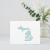 Michigan Staat Nickname Postkarte (Stehend Vorderseite)