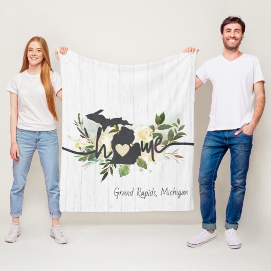 Michigan Staat Personalisiert Ihre Zuhause City Ru Fleecedecke (Beispiel)