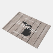 Michigan Staat Personalisiert Welcome Wood Look Fußmatte (Schrägansicht)