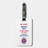 Michigan Staat Personalisierte Gepäckmarke Gepäckanhänger (Rückseite vertikal)