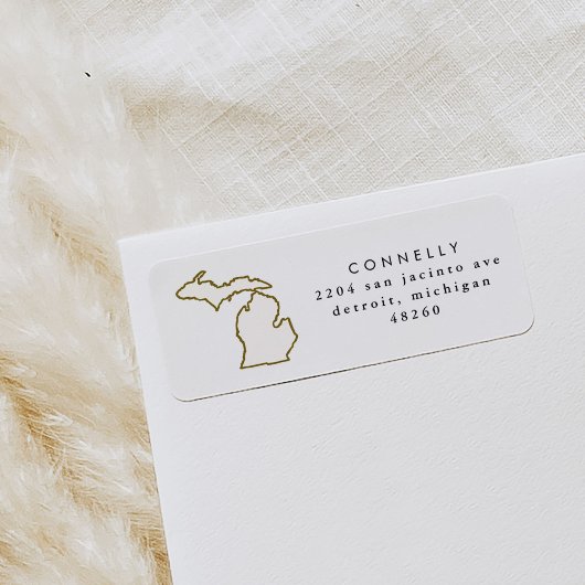 Michigan Staat Rücksendeadressen-Aufkleber