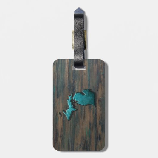 Michigan Staat Shape Aquamarin Gepäckanhänger