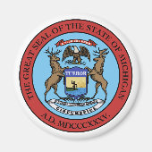 Michigan Staat Siegel Magnet (Vorne)