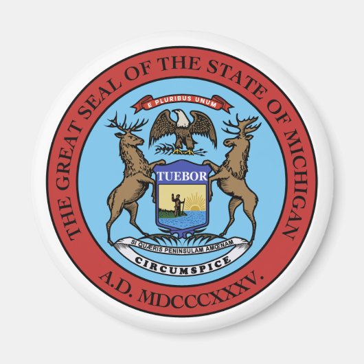Michigan Staat Siegel Magnet (Vorne)