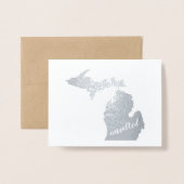 Michigan Staat Siegel und Karte ungesalzen (Vorderseite mit Umschlag)