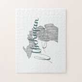 Michigan Staat Typografie Puzzle (Vertikal)