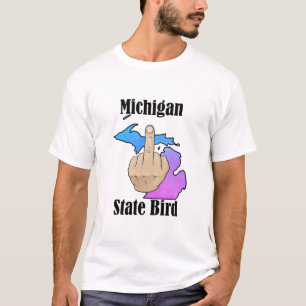 Michigan Staat Vogel T - Shirt Mittelfinger