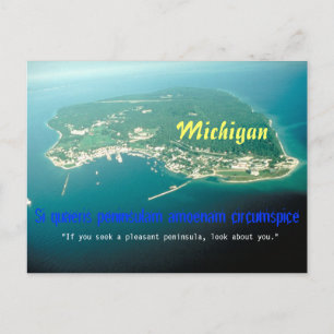 Michigan-Staats-Motto-Postkarte Postkarte