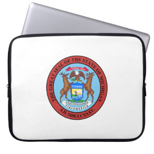Michigan-Staats-Siegelamerika-Republiksymbolflagge Laptopschutzhülle