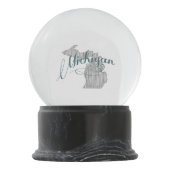 Michigan-Staats-Typografie Schneekugel (Rückseite)