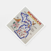 Michigan Staatsfeier Serviette (Ecke)