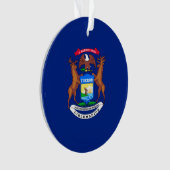 Michigan Staatsflagge Design Ornament (Vorderseite)