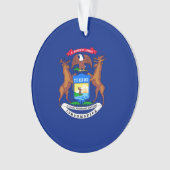 Michigan Staatsflagge Design Ornament (Vorderseite)
