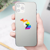 Michigan Staatsstolz LGBTQ-Progress-Prix Aufkleber (Telefon)