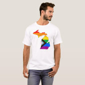 Michigan Staatsstolz LGBTQ-Progress-Prix T-Shirt (Vorne ganz)