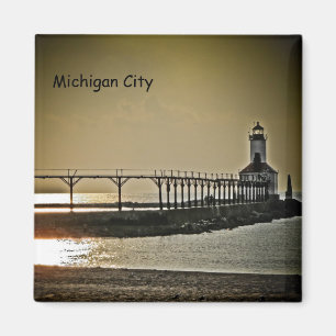 Michigan-Stadt-Indiana-Leuchtturm Magnet