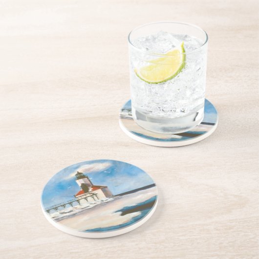 Michigan-Stadt-Licht-Untersetzer Untersetzer (Seite)