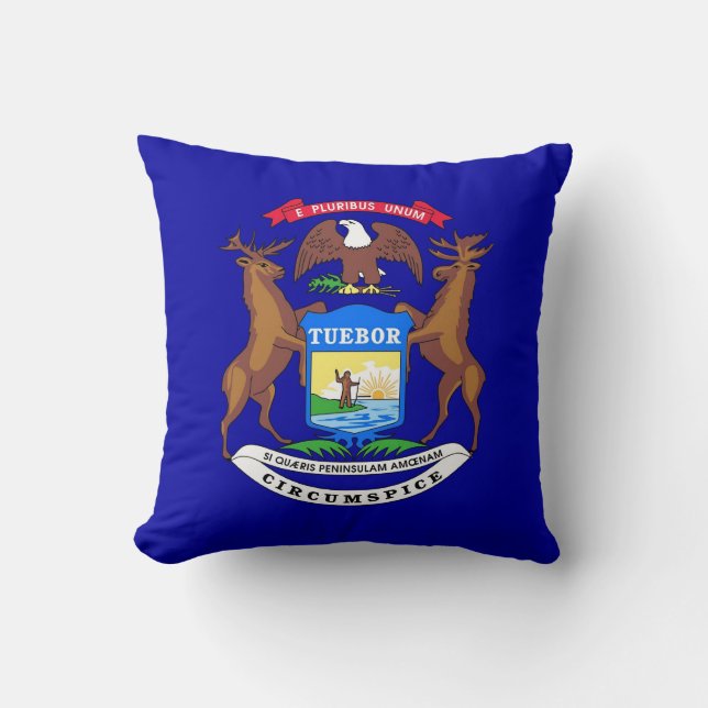 Michigan State Flag American MoJo Pillow Kissen (Vorderseite)
