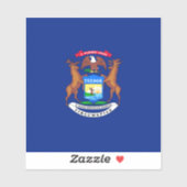 Michigan State Flag Design Aufkleber (Blatt)