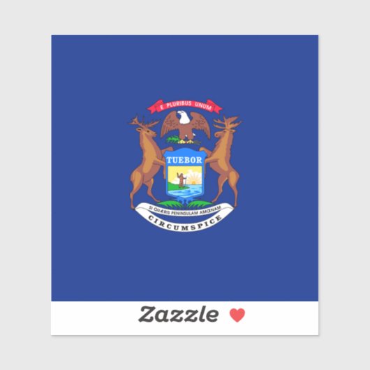 Michigan State Flag Design Aufkleber (Blatt)