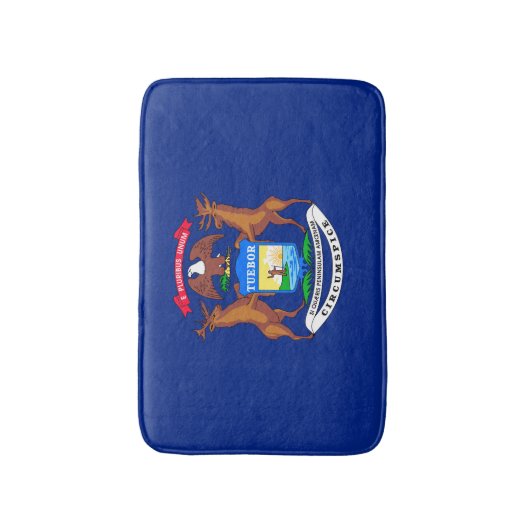 Michigan State Flag Design Badematte (Vorderseite Vertikal)