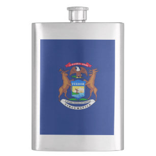 Michigan State Flag Design Flachmann