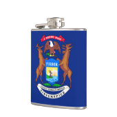Michigan State Flag Design Flachmann (Links)