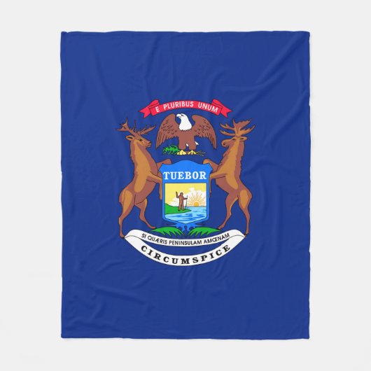 Michigan State Flag Design Fleecedecke (Vorderseite)