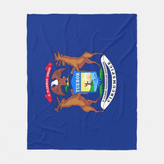 Michigan State Flag Design Fleecedecke (Vorderseite)