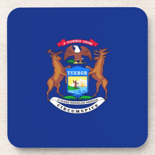 Michigan State Flag Design Getränkeuntersetzer (Vorderseite)