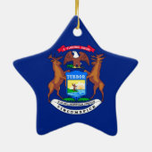 Michigan State Flag Design Keramikornament (Hinten)