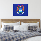 Michigan State Flag Design Leinwanddruck (Insitu (Schlafzimmer))