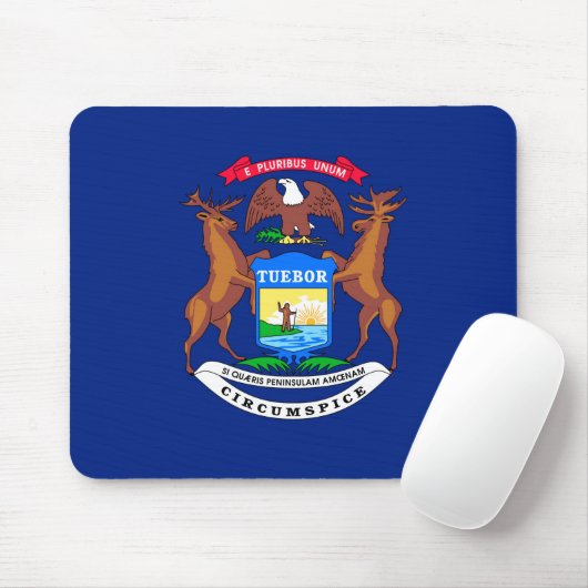 Michigan State Flag Design Mousepad (Mit Mouse)