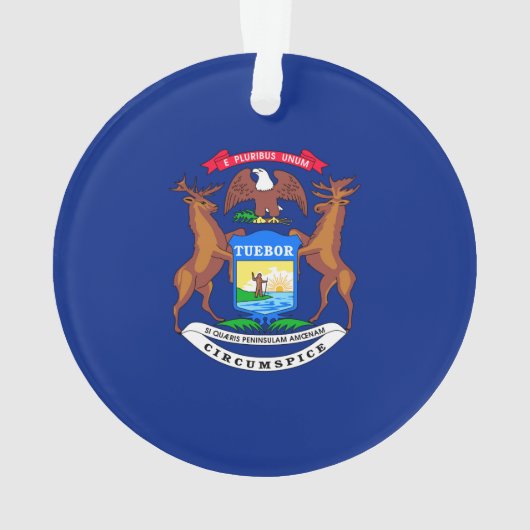 Michigan State Flag Design Ornament (Rückseite)